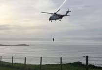 Two people airlifted to safety after being cut off by tide in Newquay