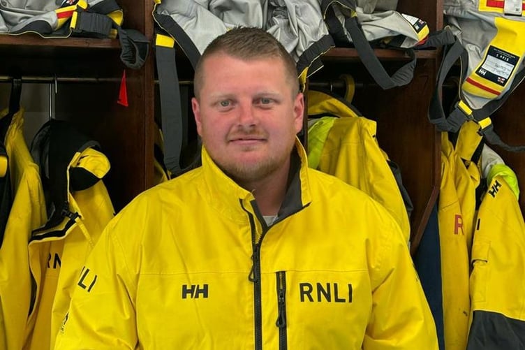 Newly qualified D class helm, Luke 'Boris' Watts. (Picture: Fowey RNLI)