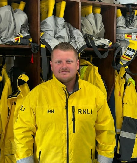 Newly qualified D class helm, Luke 'Boris' Watts. (Picture: Fowey RNLI)