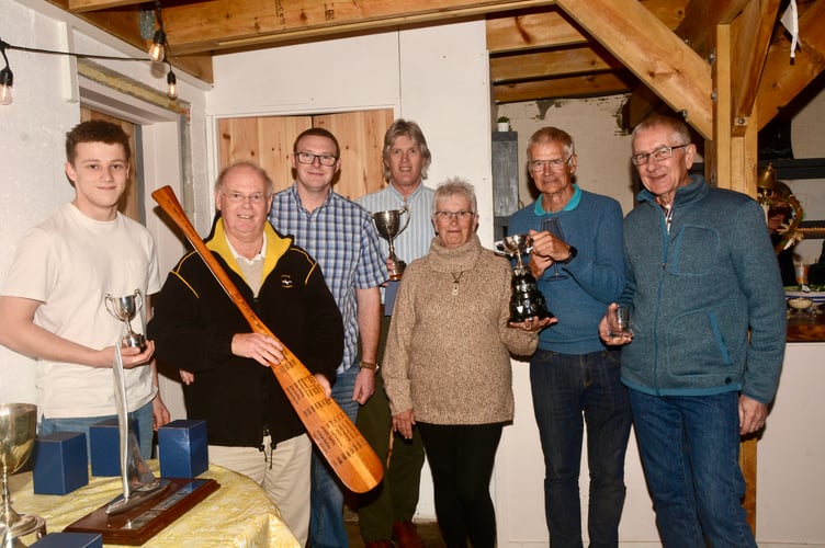 The trophy winners at Cawsand Bay Sailing Club's presentation.