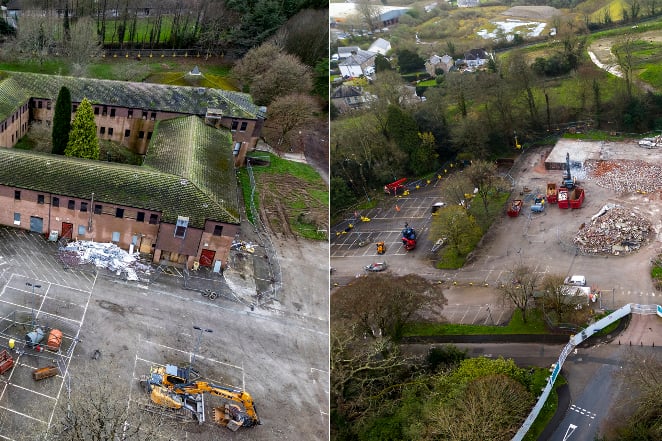 Contractor DSW has knocked down the premises in preparation for the development of 180 homes on the site. Pictures: Paul Williams