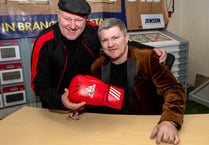 Former boxing champion Ricky Hatton proves a hit at outlet