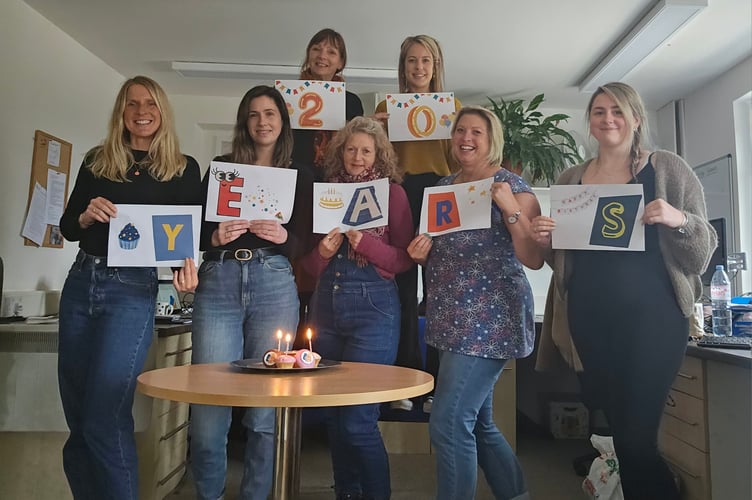 The Shared Lives South West team marks milestone with cupcakes