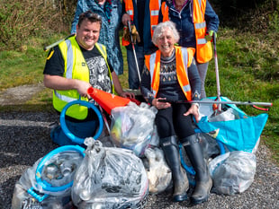 Action Nan really cleans up for Great British Spring Clean