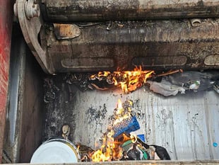 Warning over batteries in bins after fire breaks out on rubbish lorry