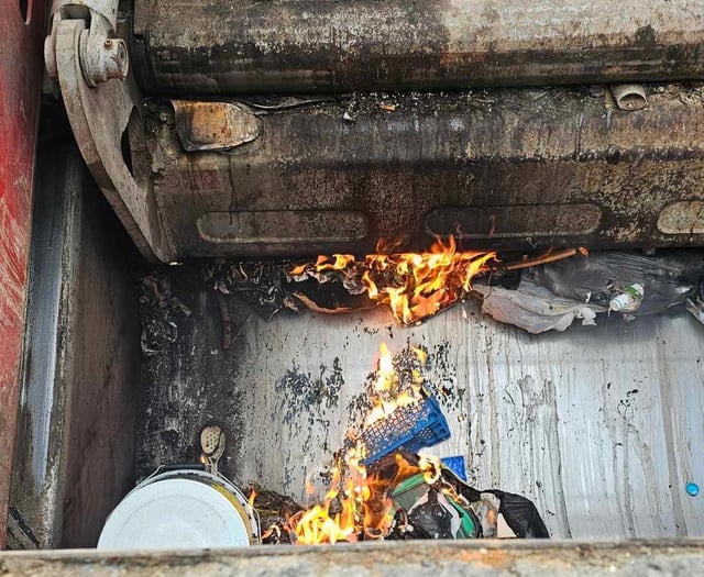 Warning over batteries in bins after fire breaks out on rubbish lorry