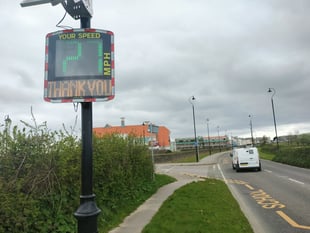 Speed awareness sign data shows drivers are adhering to speed limit