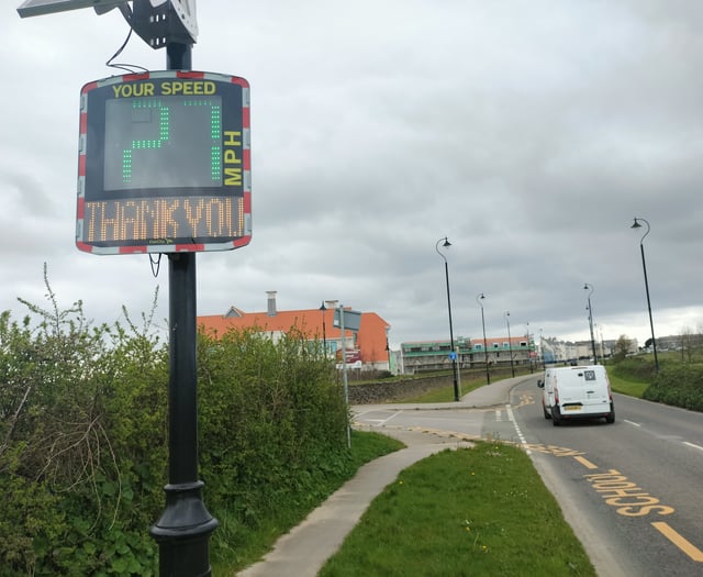 Speed awareness sign data shows drivers are adhering to speed limit