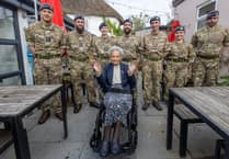 Former Camborne servicewoman given surprise during her 102nd birthday celebrations