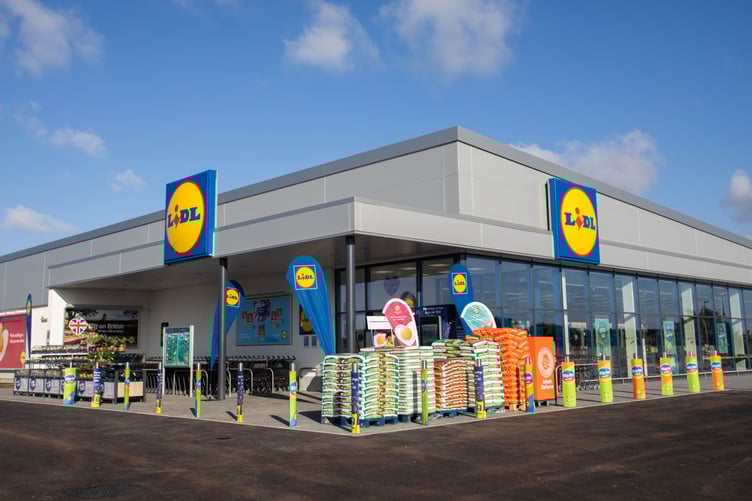 The Lidl supermarket in Truro