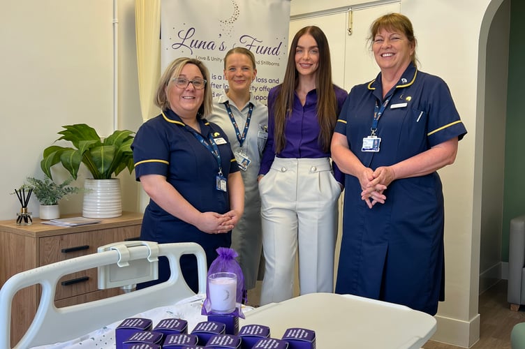 Luna's Fund chief executive Aimee Conroy (second right) with the RCHT bereavement midwifery team