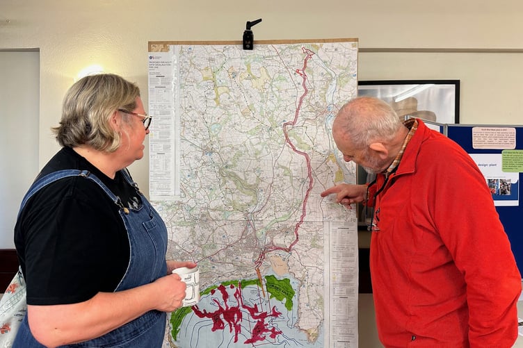 The DIG campaign group has been holding information days about the plan for a desalination plant in St Austell Bay.