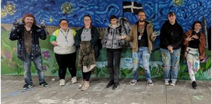 Students create underpass mural inspired by work of Vincent van Gogh