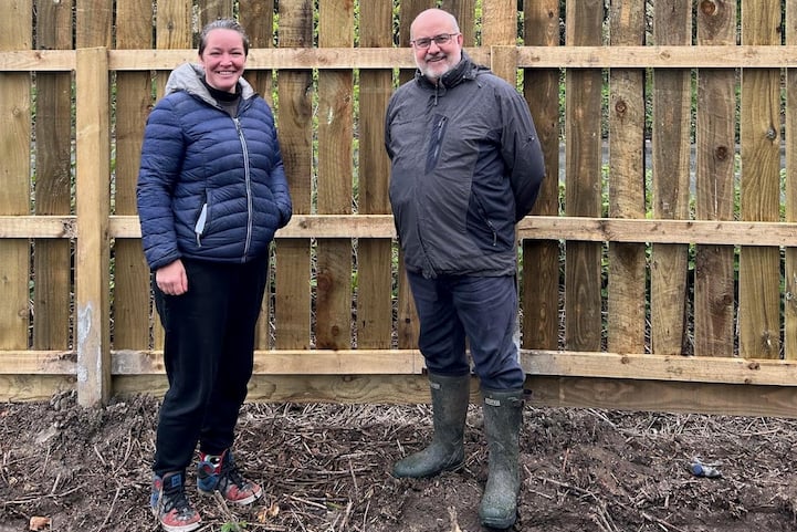 Imerys has provided a new fence at the forest school site on the outskirts of Par.