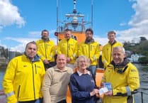 Widow gives £10,000 to Fowey Lifeboat Station in memory of her husband