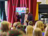 Floyd Steadman OBE speaks at Roseland school