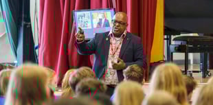 Floyd Steadman OBE speaks at Roseland school