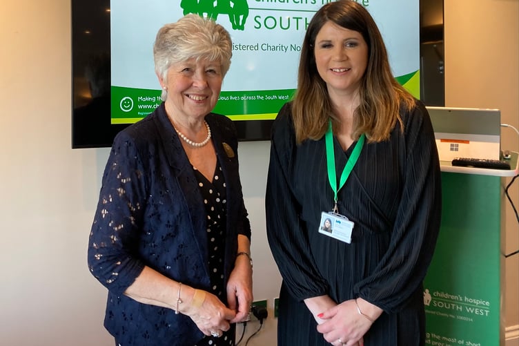 St Austell Inner Wheel vice-president Pat Bryar with Kiley Pearce.