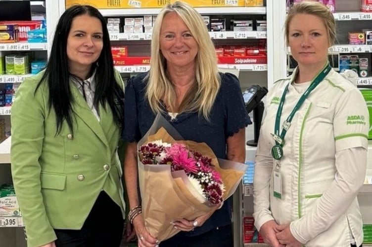 Loraine Hoar returned to the pharmacy to say thank you for the advice she had received.