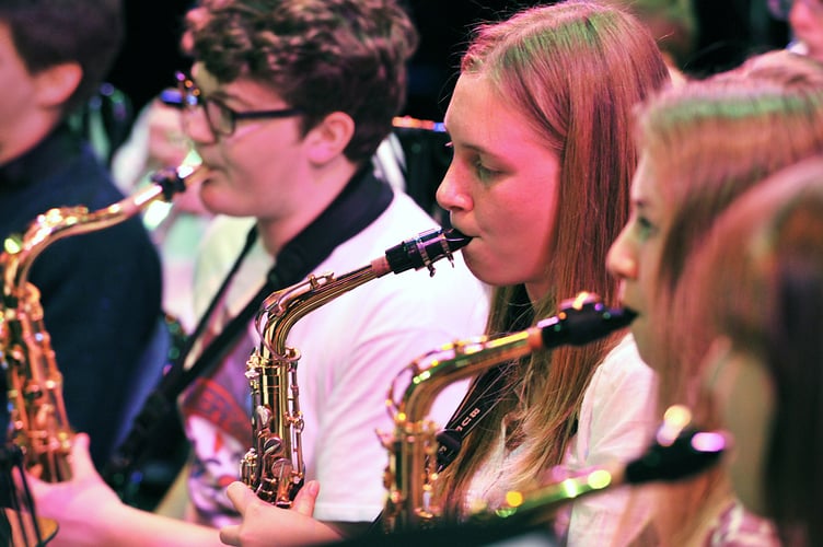 Truro "Sounds from the Hub" show performed in the Hall for Cornwall, Thursday 30th April 2015.  Organised by Cornwall Music Education Hub (CMEH).  Contact CMEH business manager Chantelle Moore on 01872 326361.

Rehearsal:
Truro based area wind ensemble run by the Cornwall Music Education Hub, Carrick Winds.

Photo by Peter Glaser
Â© Peter Glaser 2015
CONDITION OF SUPPLY, PLEASE CREDIT PHOTOGRAPHER IF PUBLISHED.
Peter Glaser Photography
Tremorcoombe, St Breward, Bodmin Moor, Cornwall PL30 4LN, UK
01208 851744 / 07771 736445
peter@pgphotography.biz / www.pgphotography.biz