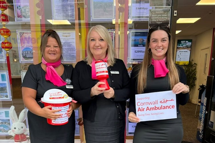 Yasmin Walmsley, Lisa Hawken and Annie Hughes from the St Austell branch of Newells Travel.