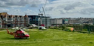 Man airlifted to hospital after falling from cliff in Newquay
