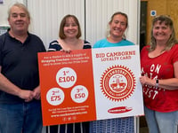 Woman on a winner after shopping locally