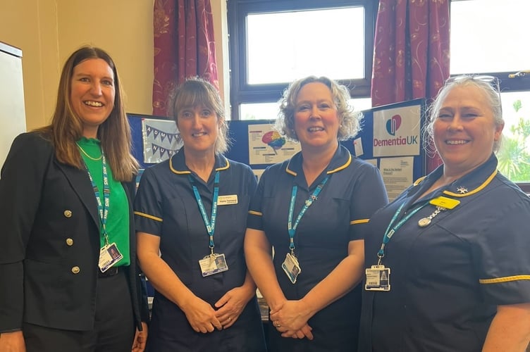 Dementia care team members, left to right: Caroline Ellis, Hayley Townsend, Sarah Arundell and Helen Bosanko-Green 