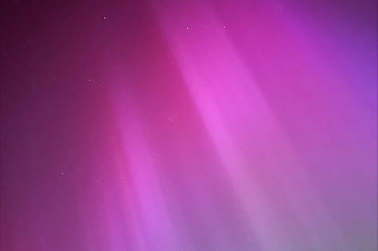 Aurora borealis in Cornwall