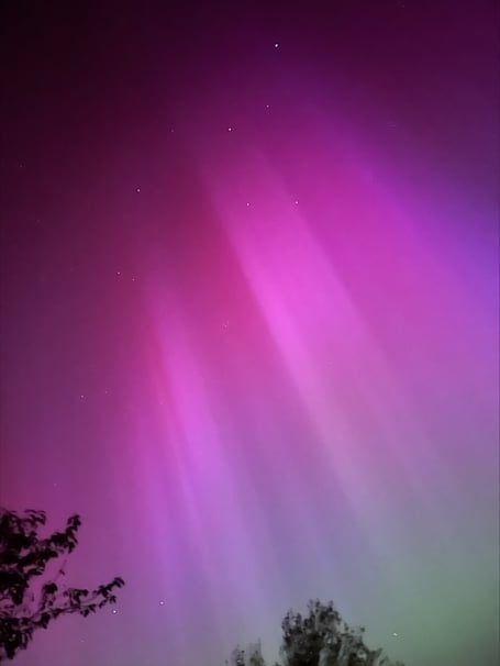 Aurora borealis in Cornwall