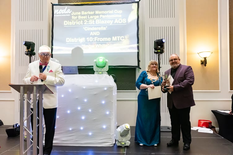The trophy is presented to St Blazey Amateur Operatic Society. Picture: South West Theatre Photography