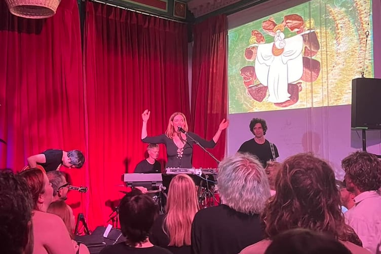 Cornish artist Gwenno performs at The Cornish Bank in Falmouth
