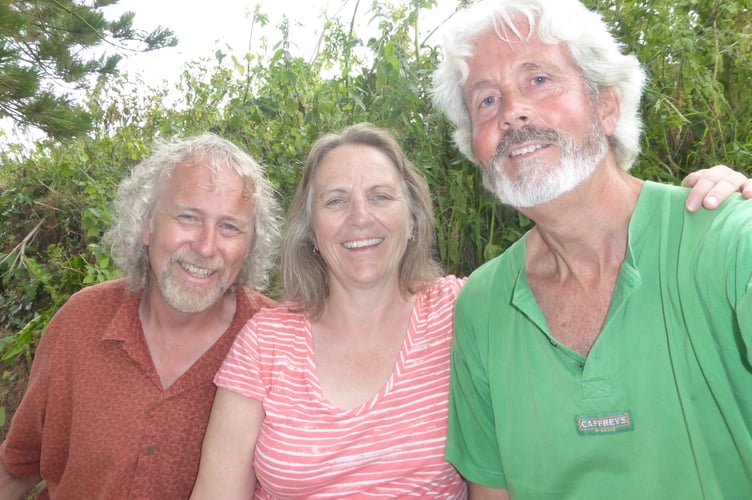 Mike and Kim Retallick from Calgary with Colin Retallick from Perranporth