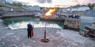 Beacon lit at Charlestown to mark 80th anniversary of D-Day