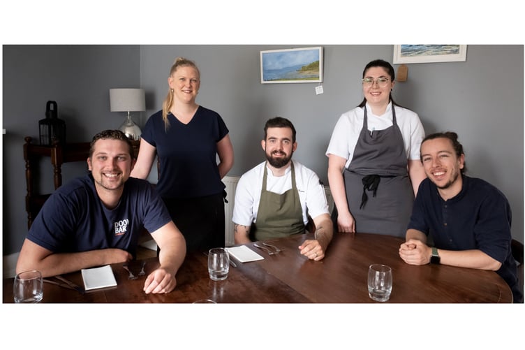 Some of the members of the team at the Barley Sheaf in Gorran.