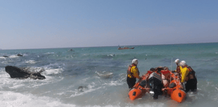 Emergency services rescue six children cut off by the tide 
