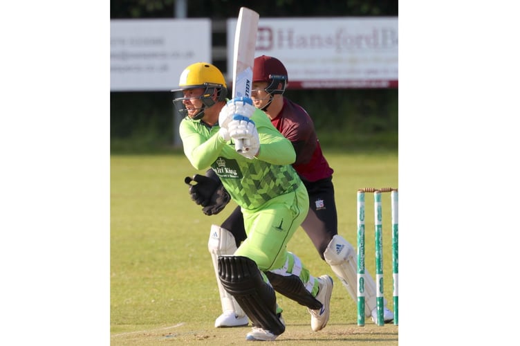 Callington pro Graham Wagg, pictured during his knock of 91 against Werrington in the quarter-final.