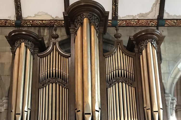 A leaky roof threatened Truro Cathedral's Byfield organ