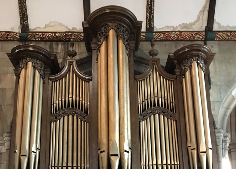 A leaky roof threatened Truro Cathedral's Byfield organ