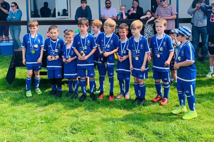 One of Bude Town's youth teams at Broadclose Park.