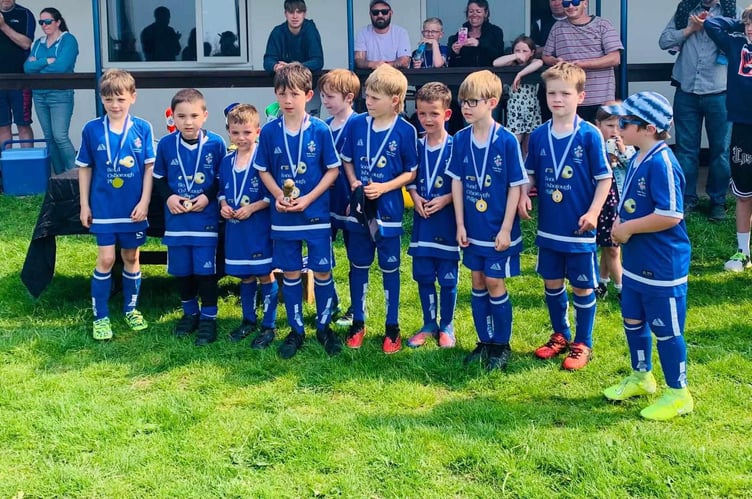 One of Bude Town's youth teams at Broadclose Park.