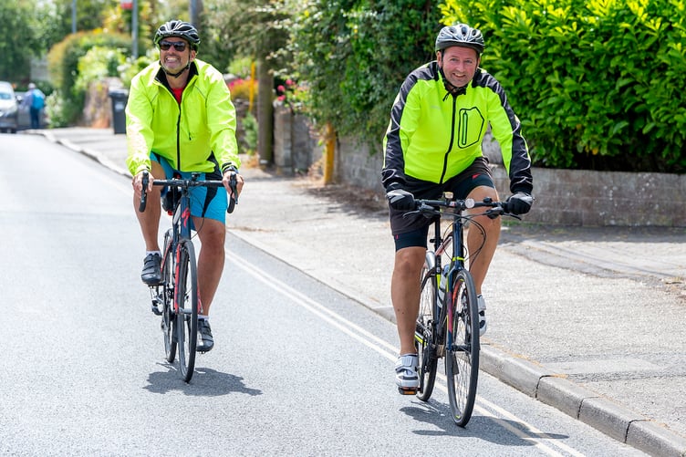 Johnny Cowling and Alister Berry are training for the Ride for Precious Lives. Picture: Paul Williams