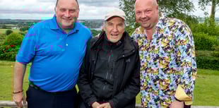 Actor Larry Lamb in tour of Cornwall