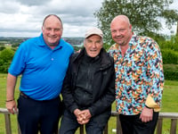 Actor Larry Lamb in tour of Cornwall