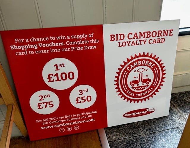 Spot the giant Camborne Loyalty Card