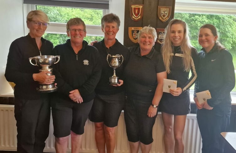 The Perranporth six who won the Team Trophy. From left: Vicky Lee Comyn, Nikki Hodge, Anna Sendall, Mandy Wright, Danielle Hardwick and Mabel Gosling-Brown.