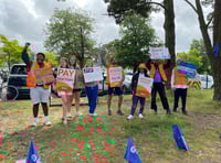 Junior doctors strike at the Royal Cornwall Hospital in Truro