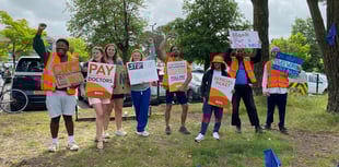 Junior doctors strike at the Royal Cornwall Hospital in Truro