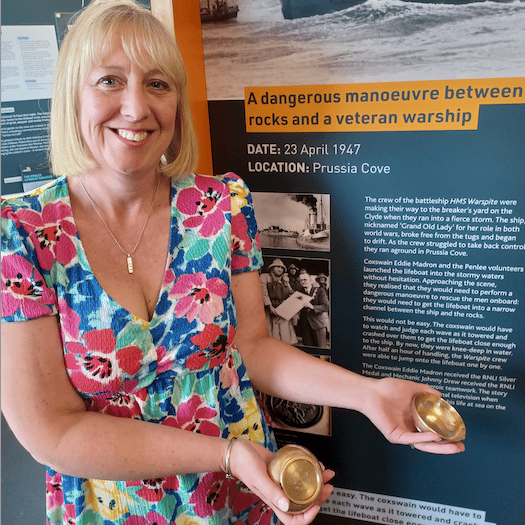 Artefacts salvaged from former warship donated to Penlee RNLI 