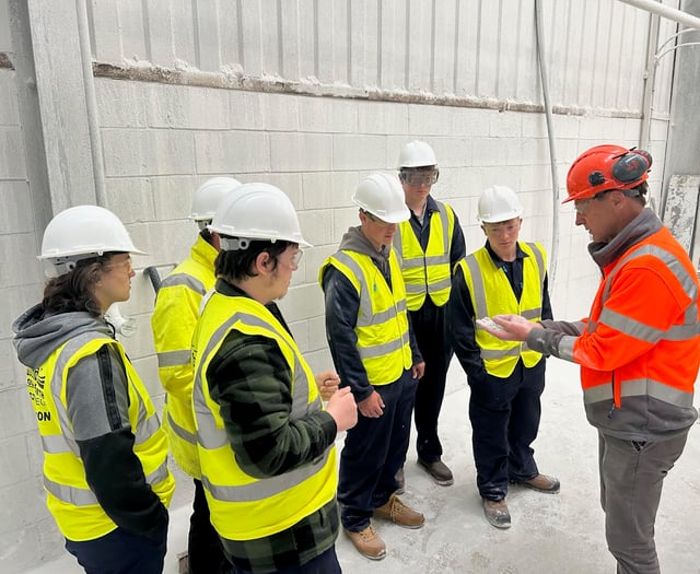 Engineering students learn about the world of china clay